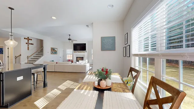a spacious bathroom with a tub and a shower