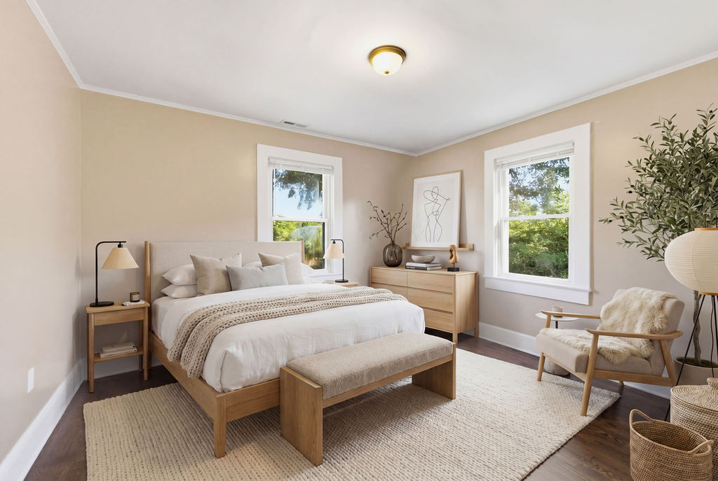 7604 Highway 252 Honea Path, SC 29654 - Photo 18 of 33 This bright and inviting bedroom offers comfort and a tranquil atmosphere with hardwood floors.