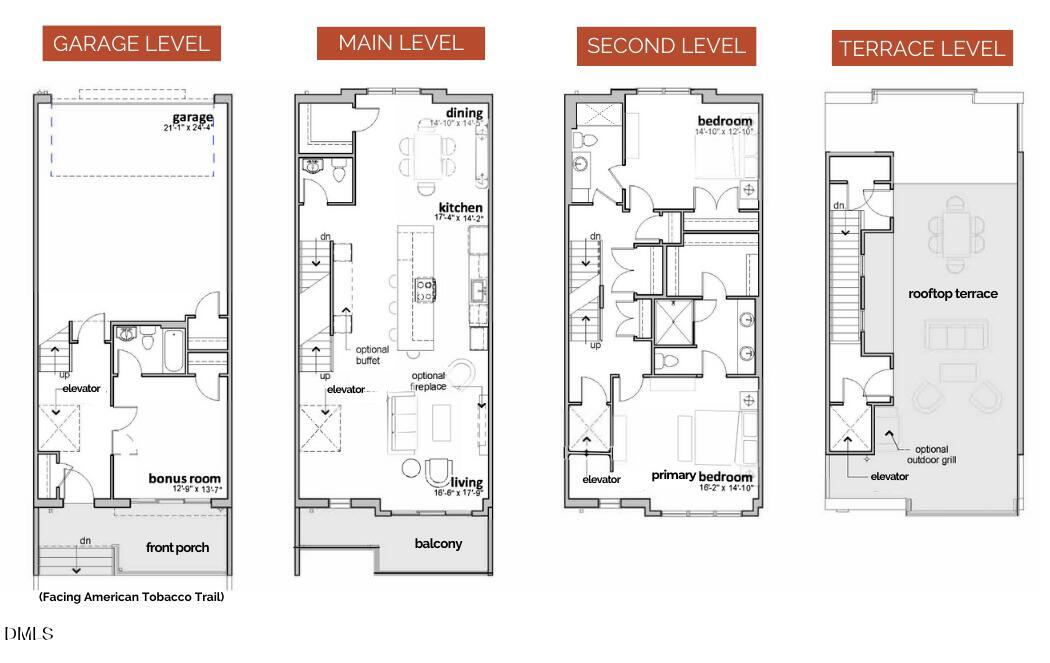 1012 Manor Way Durham, NC 27701 - Photo 41 of 41 terrace floorplan image 2024