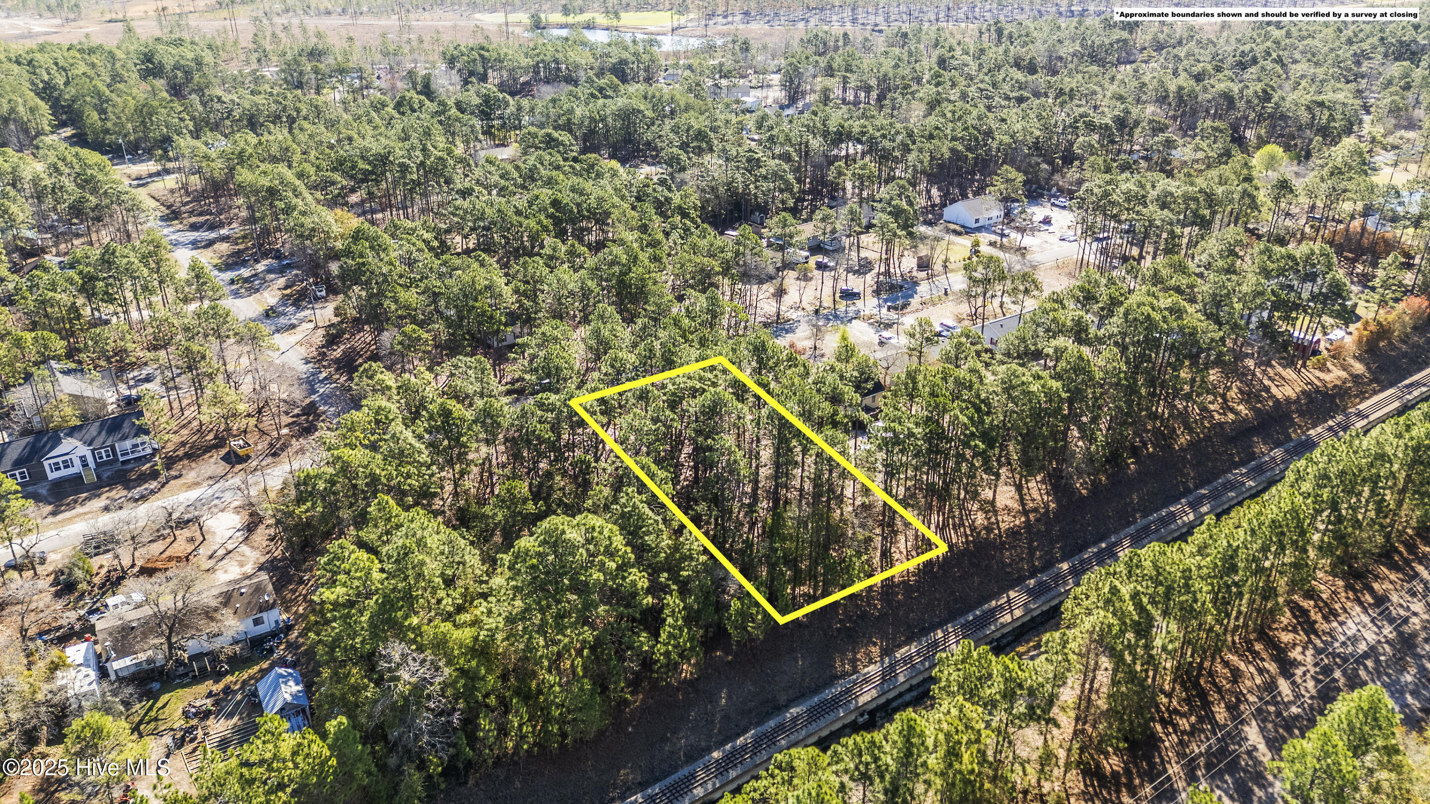 Lot 103 Cherokee Road Southport, NC 28461 - Photo 13 of 17 Approximate homesite boundaries marked with yellow lines
