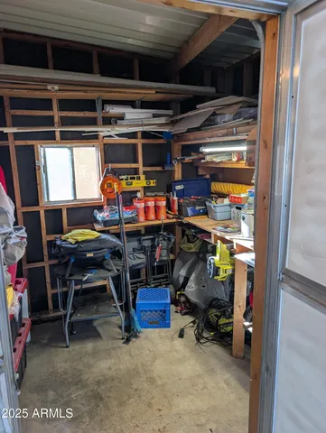 a view of storage and utility room