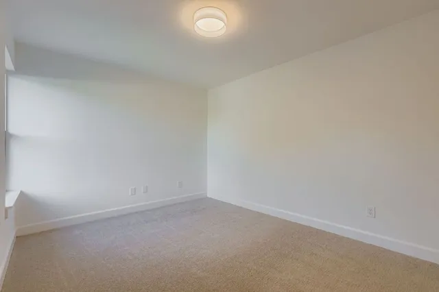a view of a utility room with empty racks