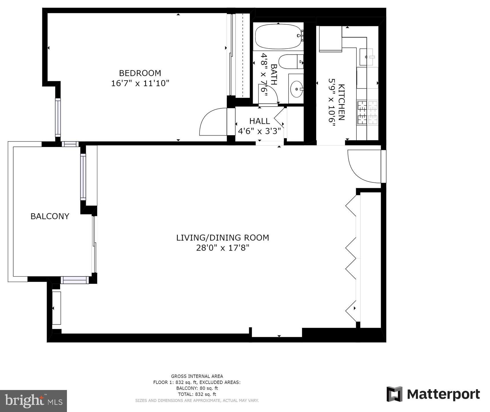490 M Street Southwest, Unit W103 Washington, DC 20024 - Photo 28 of 28 Floor Plan by Matterport