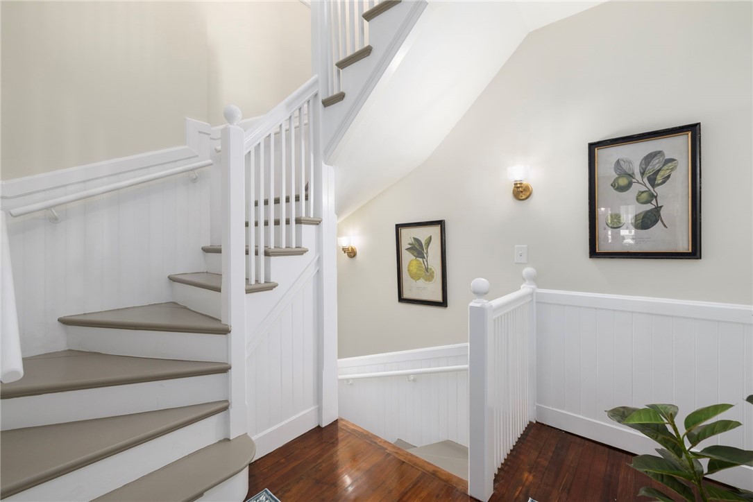 144 Woodland Road Woonsocket, RI 02895 - Photo 35 of 50 stairs foyer hall to quest quarters