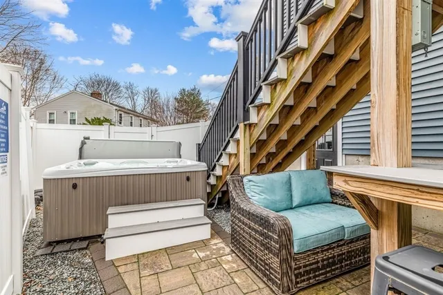 a view of outdoor space and deck