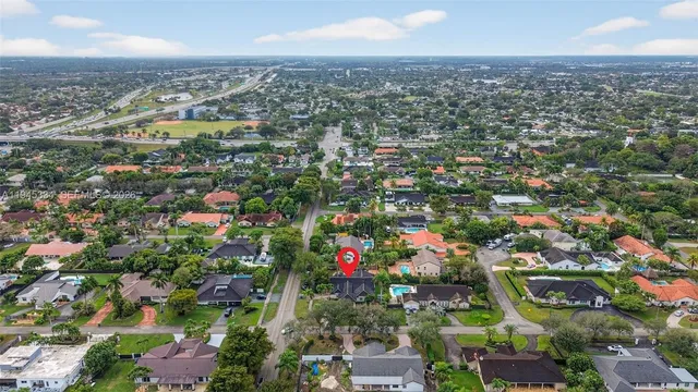 an aerial view of multiple house