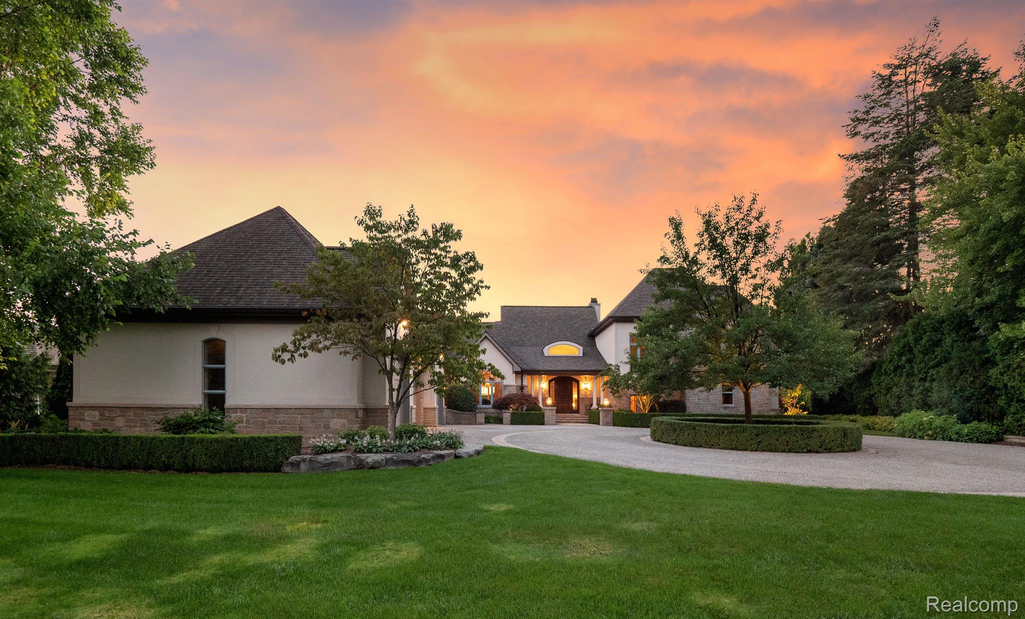 Gated gravel driveway