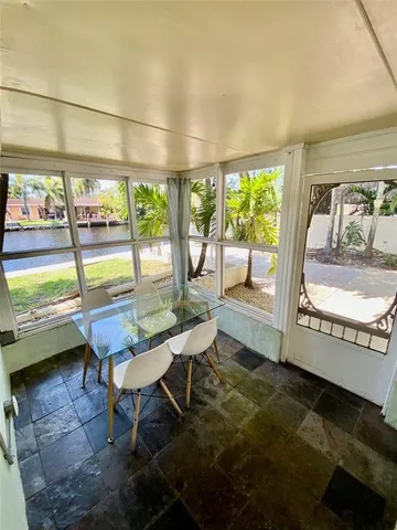 a view of kitchen with windows