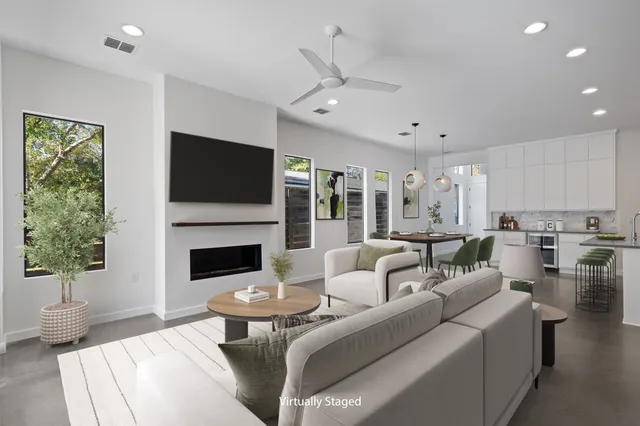 an empty room with a window