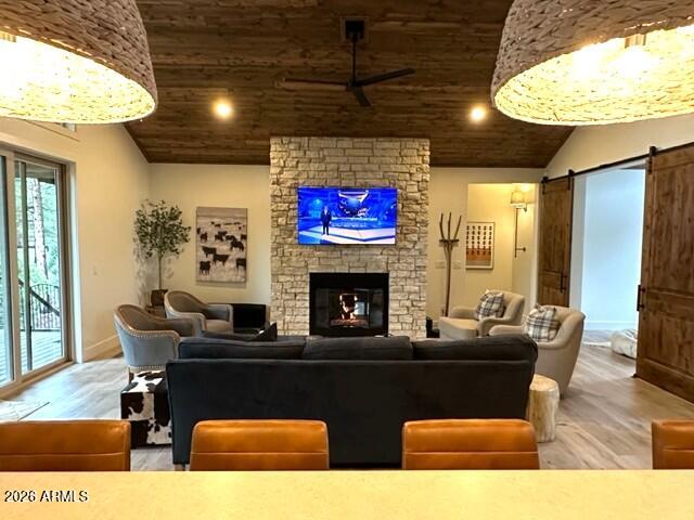 4260 West Falling Leaf Road Show Low, AZ 85901 - Photo 7 of 32 a living room with furniture and a fireplace