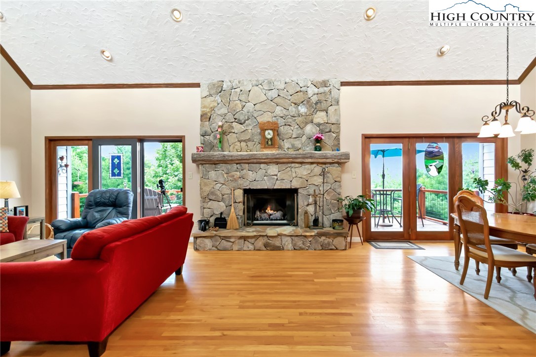 314 Heather Street Boone, NC 28607 - Photo 4 of 50 a living room with furniture and a fireplace