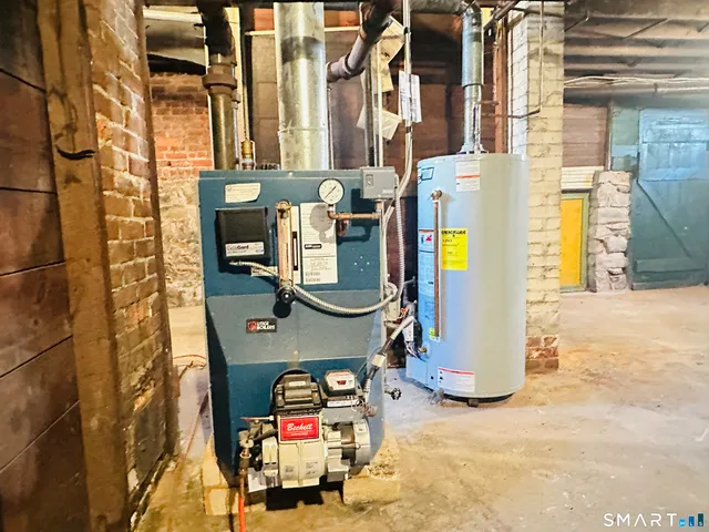 a view of a room with wooden walls