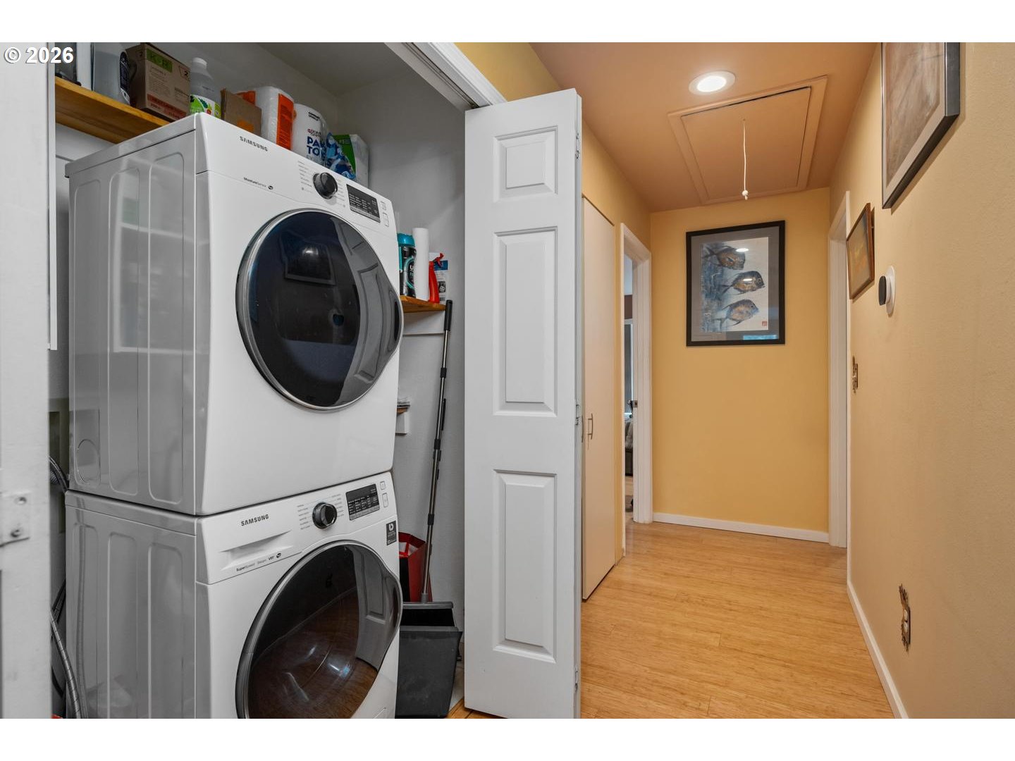 1840 Rees Hill Road Southeast, Unit 19 Salem, OR 97306 - Photo 20 of 34 a view of a storage and utility room with washer and dryer