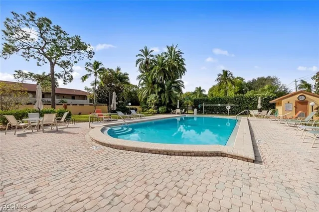 a view of outdoor space yard and swimming pool