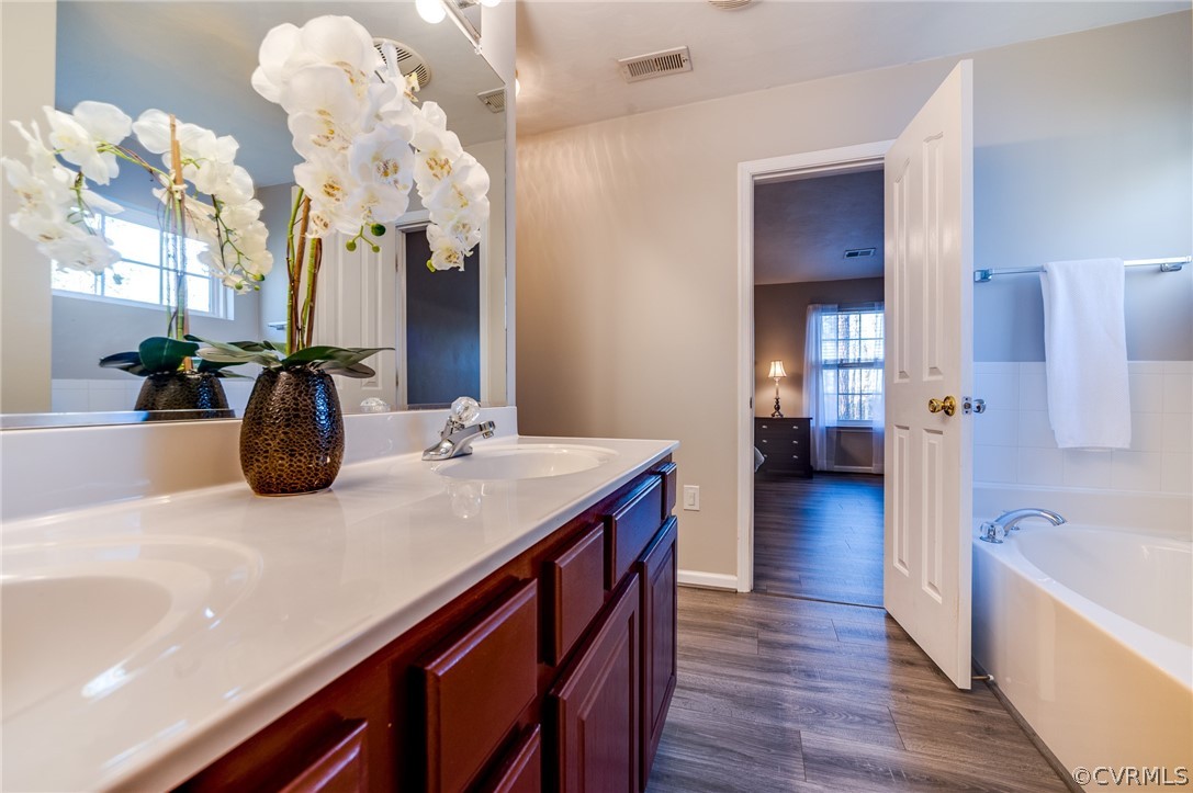 14742 Clover Ridge Lane Chesterfield, VA 23832 - Photo 13 of 26 Master suite bathroom with dual vanities, soaking
