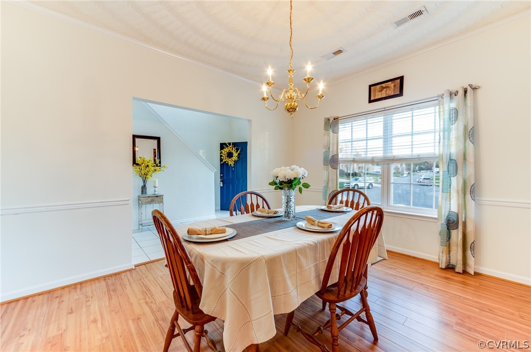 14742 Clover Ridge Lane Chesterfield, VA 23832 - Photo 4 of 26 Spacious dining room with 9' ceiling, chair and cr