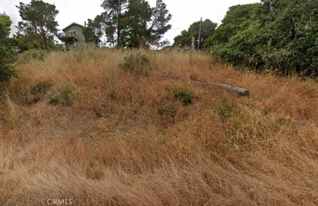 a view of a lake with top of house