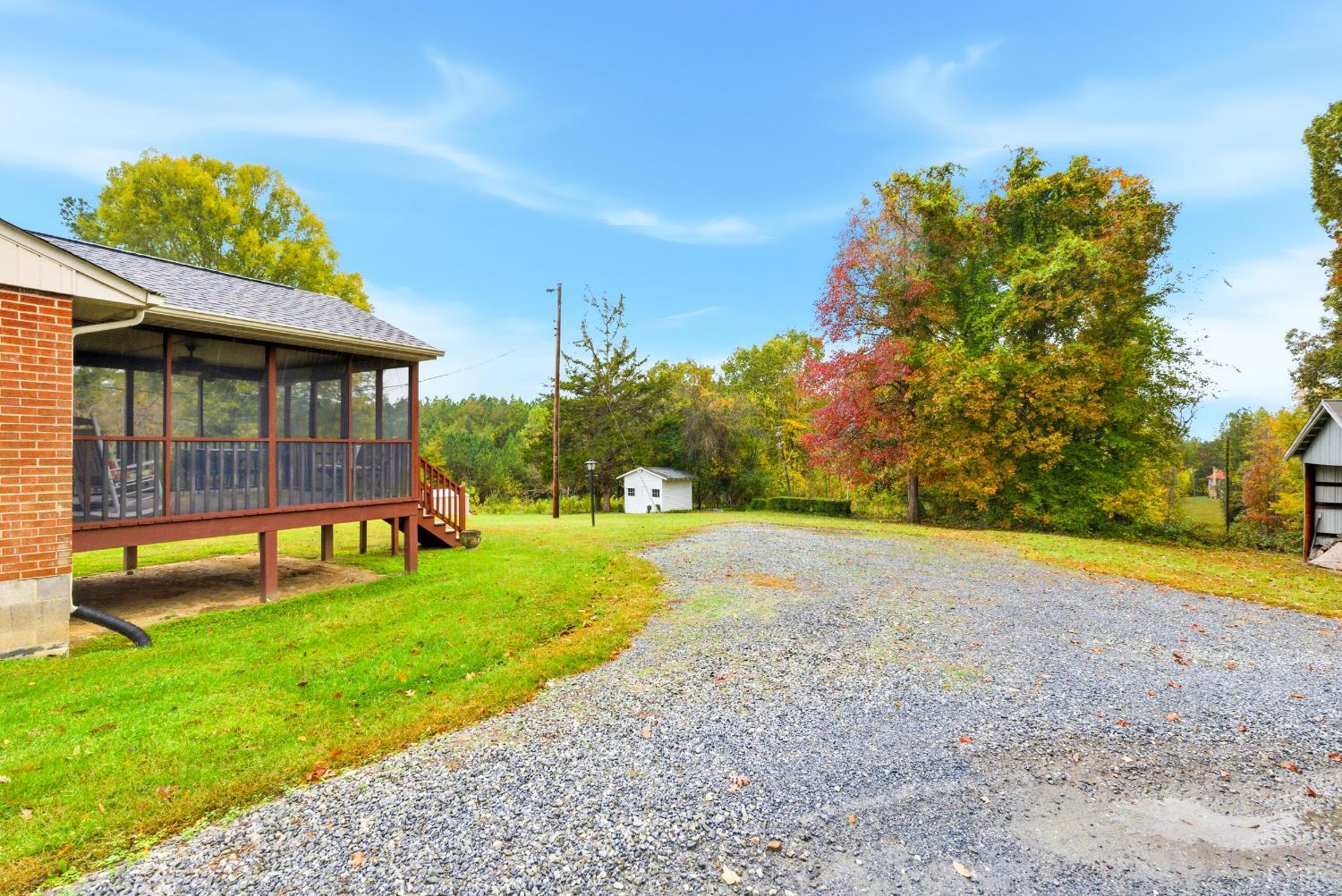 1760 Wickliffe Road Brookneal, VA 24528 - Photo 31 of 40 a view of swimming pool with garden and deck