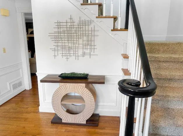 a view of entryway with wooden floor