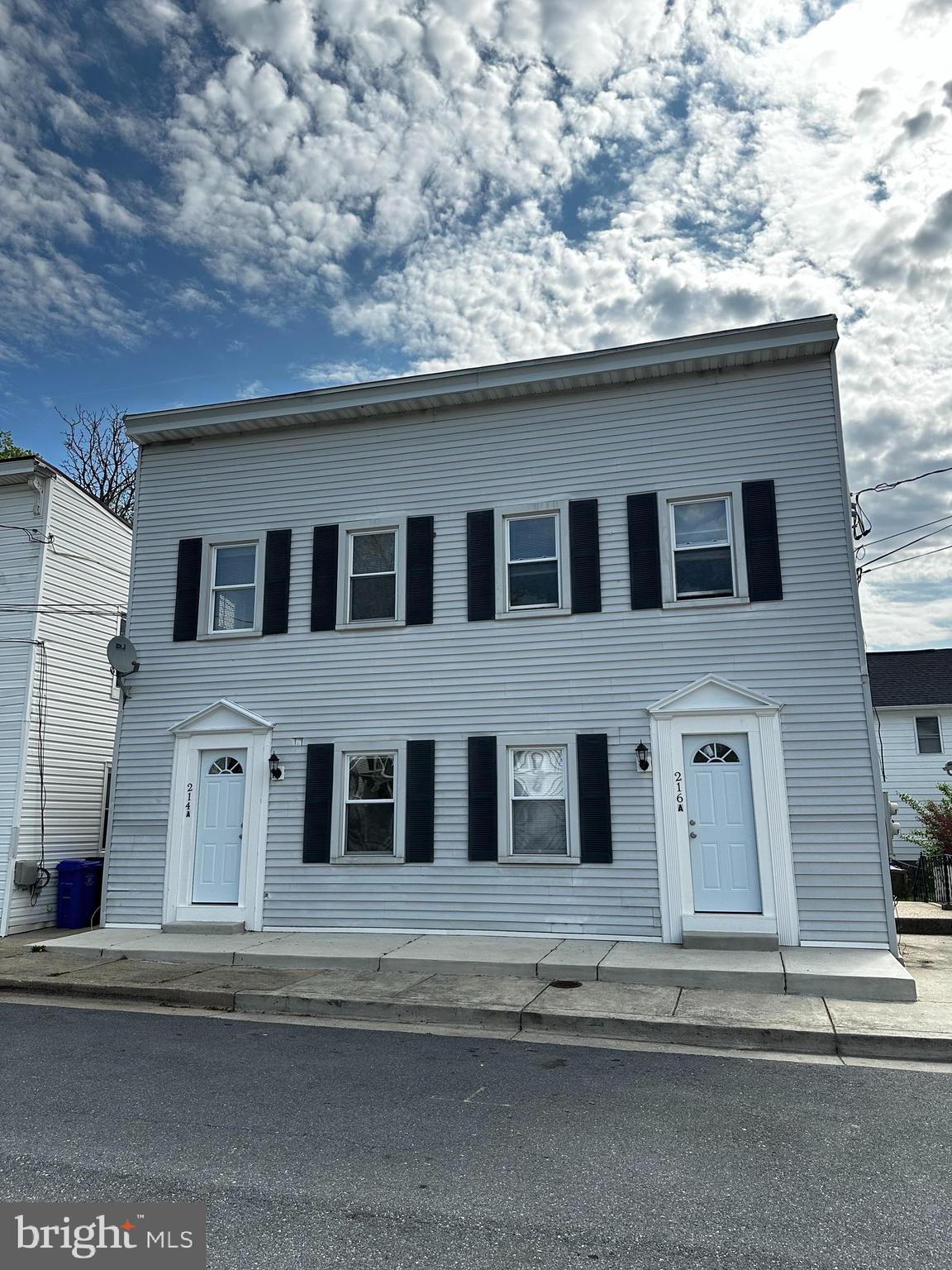 a front view of a house