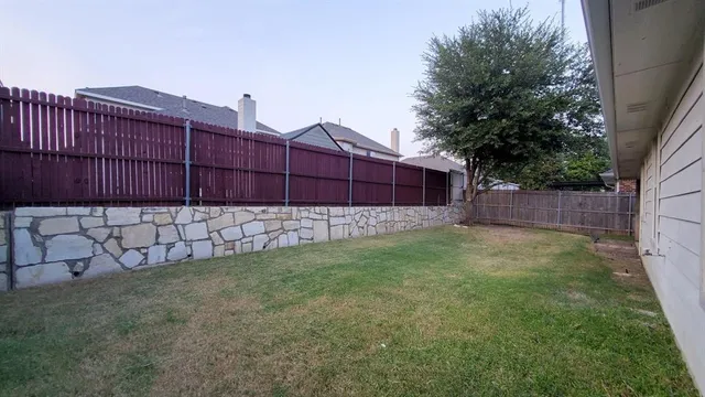 a view of a backyard