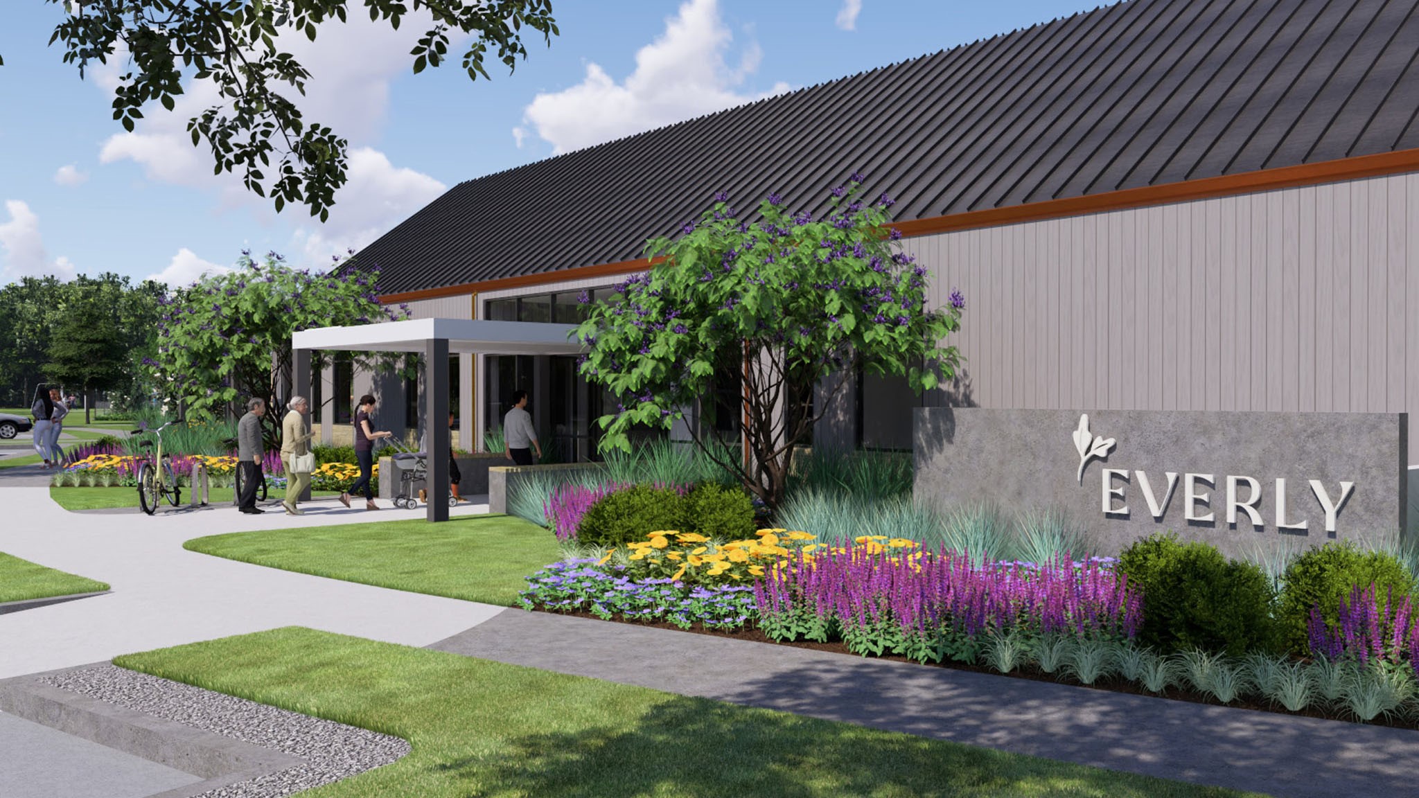 22314 Japanese Maple Lane Hockley, TX 77447 - Photo 4 of 13 a front view of a house with a yard and flowers