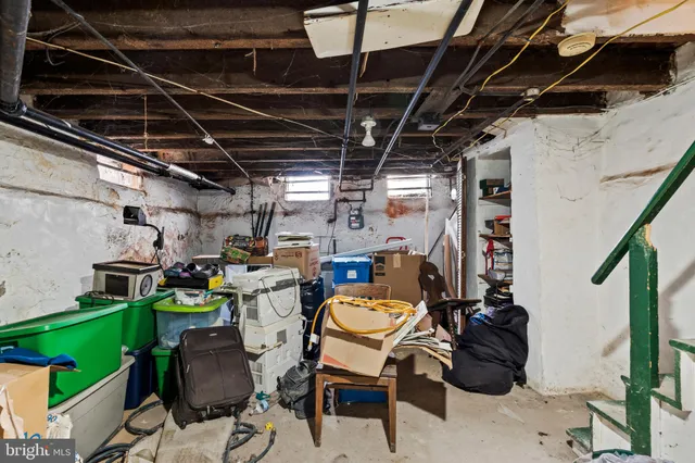 a view of a storage room