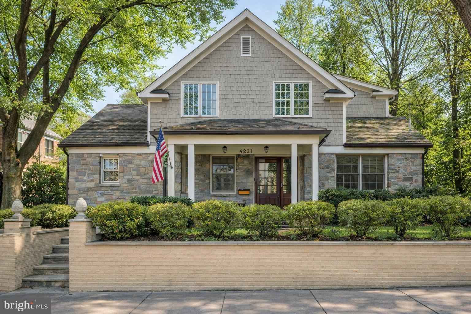 4221 Fordham Road Northwest Washington, DC 20016 - Photo 2 of 36 Brilliant Curb Appeal! We love a stone home!