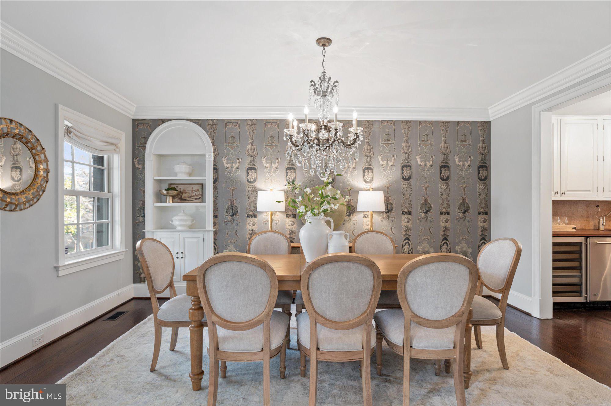 4221 Fordham Road Northwest Washington, DC 20016 - Photo 10 of 36 Beautiful Dining Room with built-in cabinetry