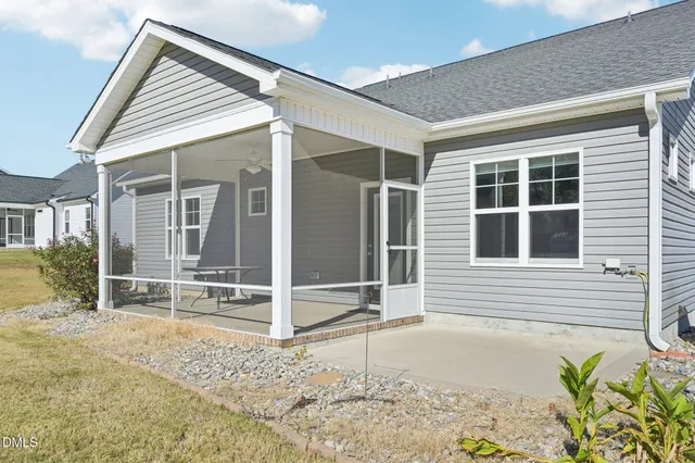 a house view with a outdoor space