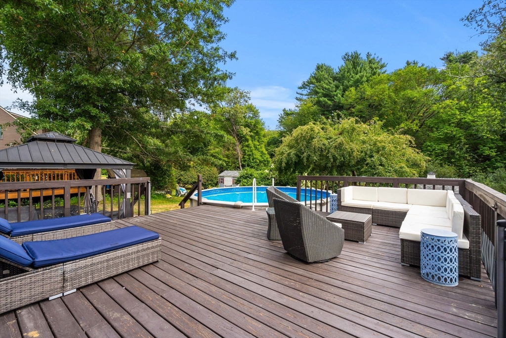 28 Andrews Farm Road Boxford, MA 01921 - Photo 38 of 42 a view of a deck with wooden floor and barbeque oven
