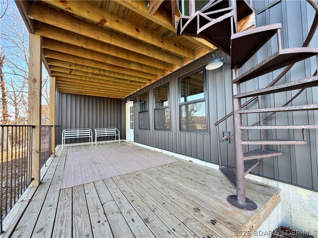 139 Jumping Bass Cove Road Roach, MO 65787 - Photo 50 of 59 spiral staircase exterior decks