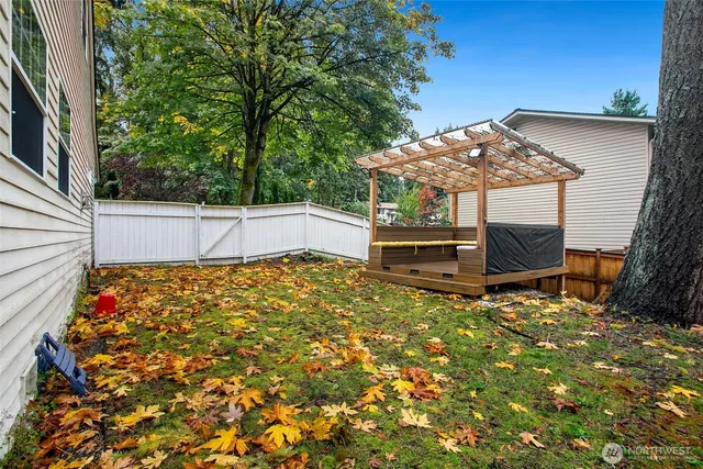 a backyard of a house