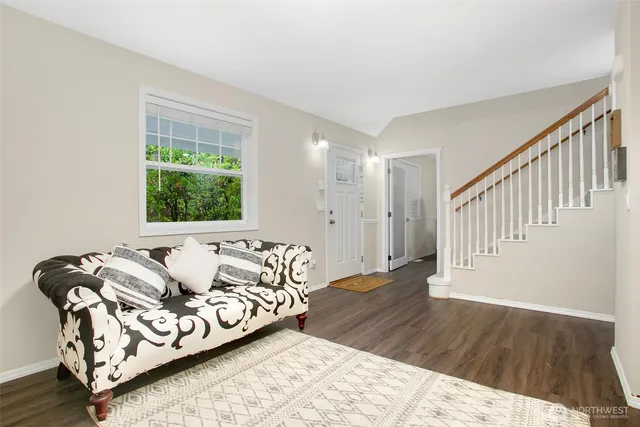 a bed room with a bed and a couch