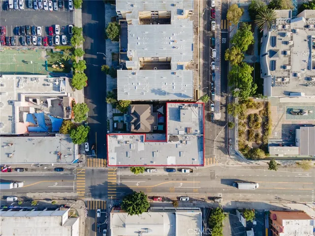an aerial view of multiple house