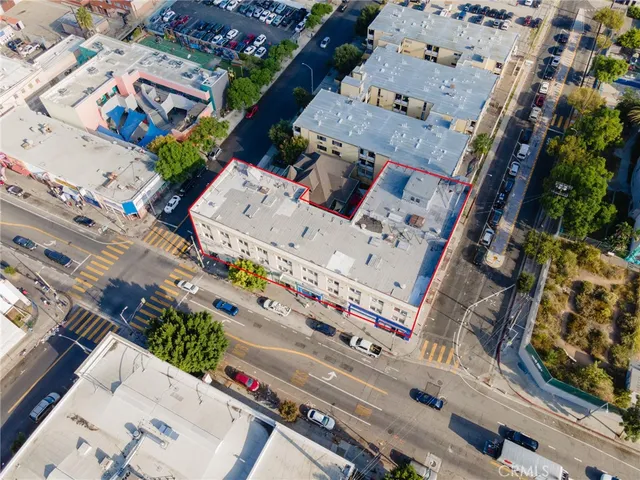 an aerial view of a city