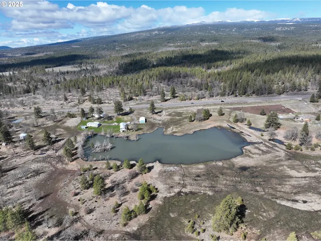 a view of lake with mountain