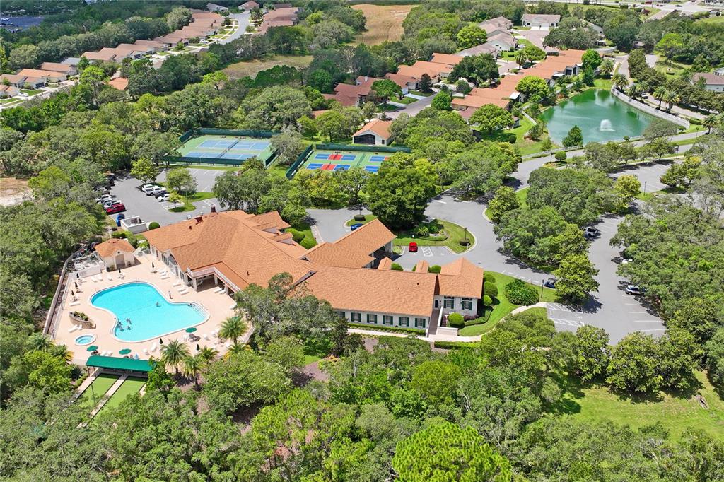 11330 Leeds Drive Spring Hill, FL 34609 - Photo 64 of 78 an aerial view of residential house with outdoor space and swimming pool