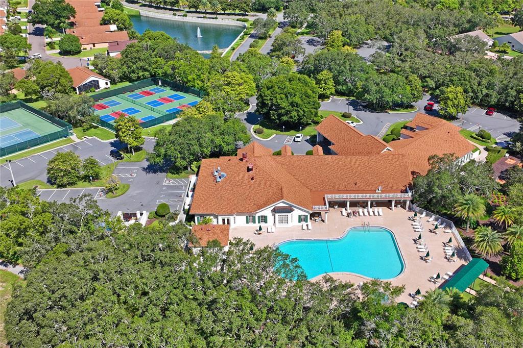 11330 Leeds Drive Spring Hill, FL 34609 - Photo 74 of 78 an aerial view of residential house with outdoor space and swimming pool