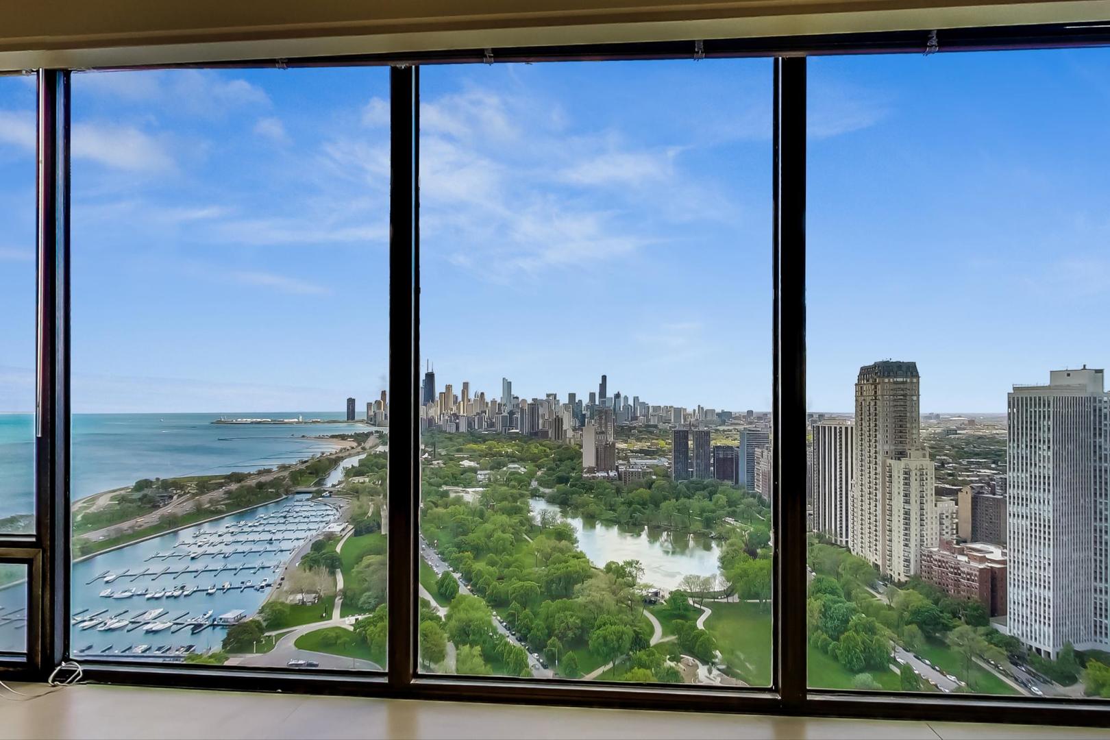 2800 North Lake Shore Drive, Unit 4216 Chicago, IL 60657 - Photo 20 of 29 a view of a city from a window