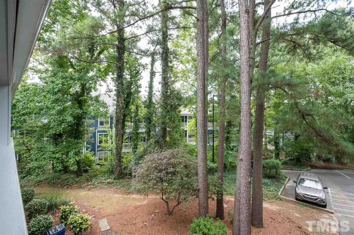 3245 Mill Run, Unit 3245 Raleigh, NC 27612 - Photo 24 of 24 a view of a yard with potted plants and large trees