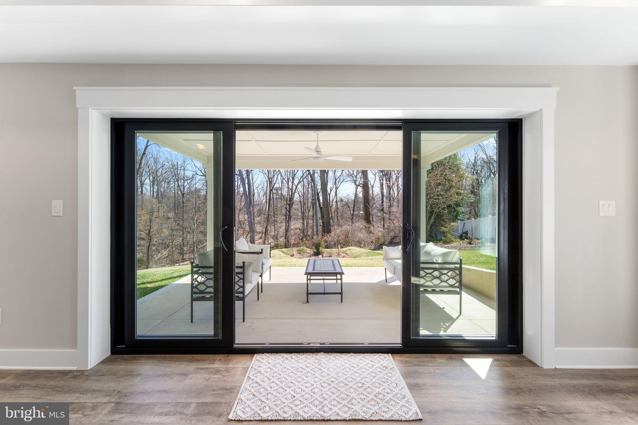 3113 Circle Hill Road Alexandria, VA 22305 - Photo 67 of 78 Tempered 4 Panel Black Provia Sliding Glass Door
