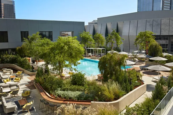 an aerial view of a city