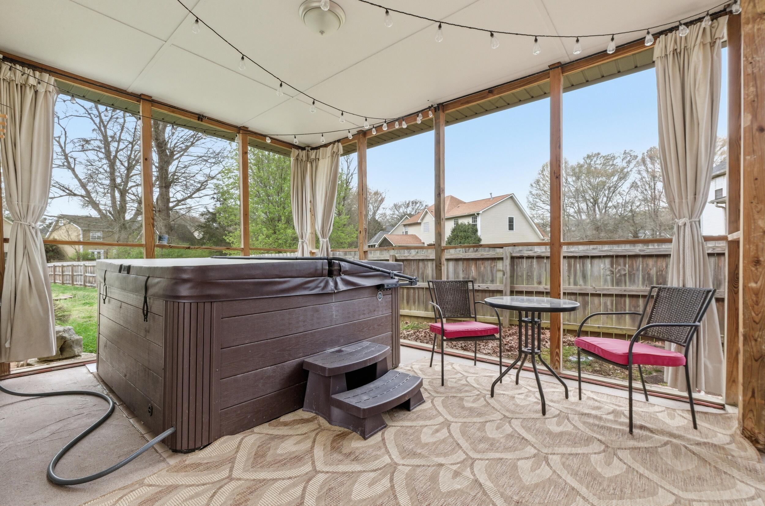 3200 Stage Run Hixson, TN 37343 - Photo 22 of 28 Screened in Back Porch and Hot Tub