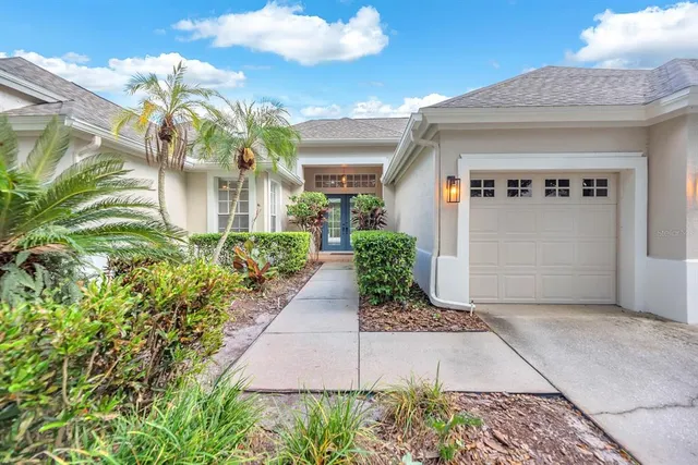 a view of a pathway with flower plants