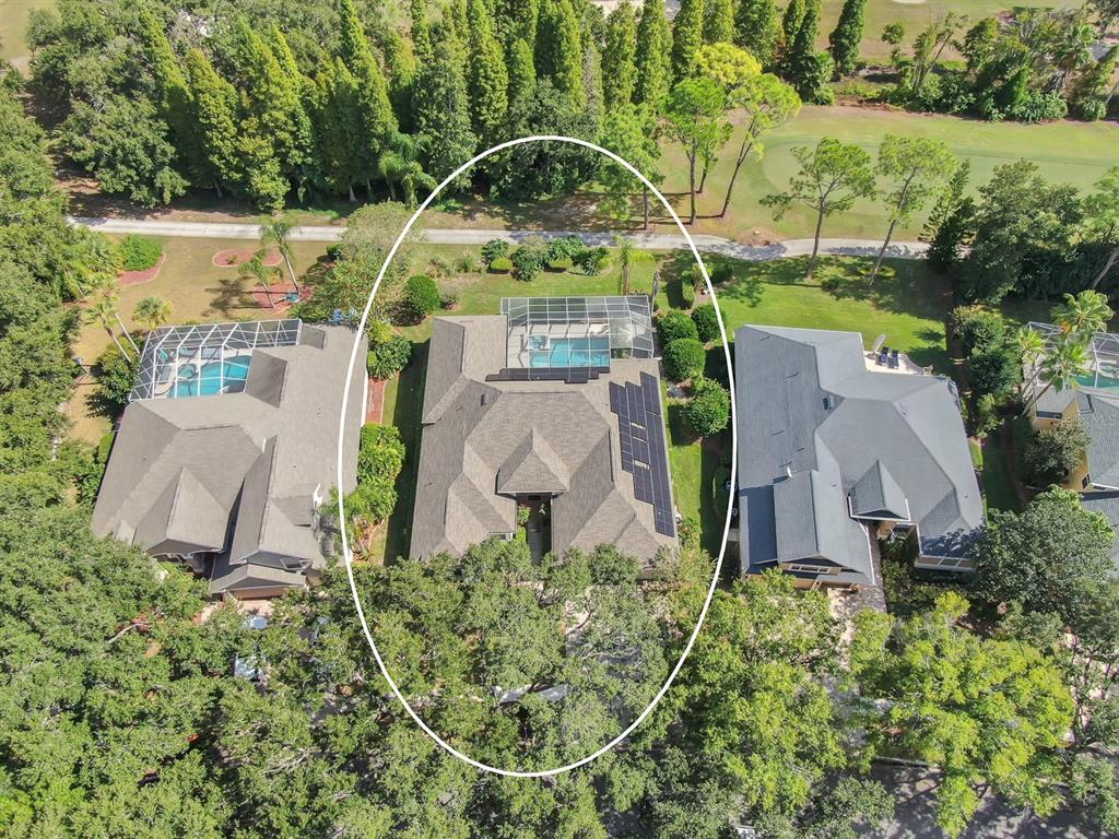 3504 Old Course Lane Valrico, FL 33596 - Photo 48 of 59 an aerial view of a house with a yard and lake view