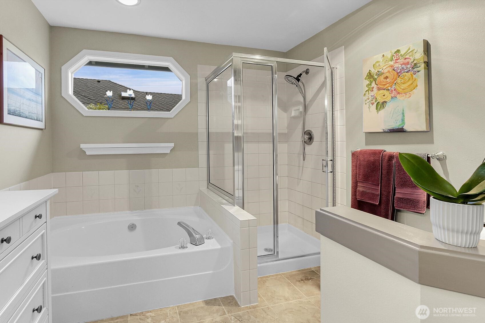 2107 237th Place Southeast Bothell, WA 98021 - Photo 30 of 40 a bathroom with a tub and a shower
