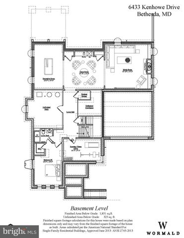 a living room with furniture and large windows