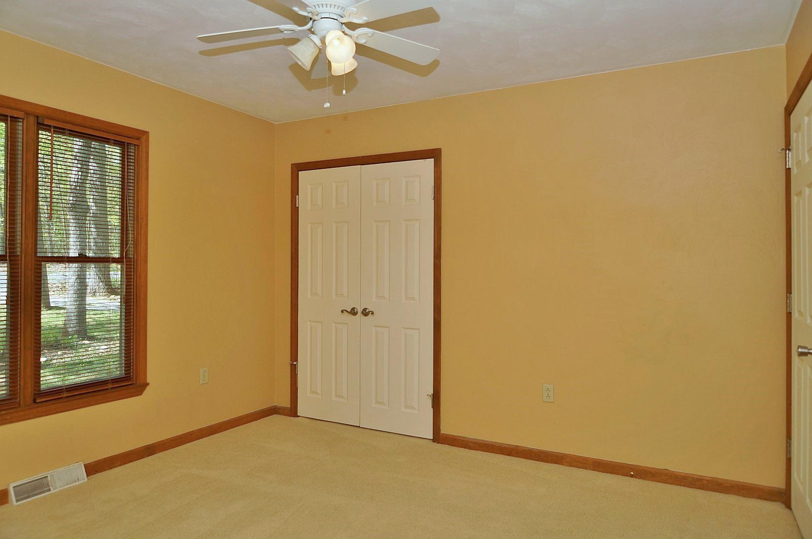 35 Oak Leaf Drive Blue Ridge, VA 24064 - Photo 20 of 36 a view of an empty room with window and chandelier fan