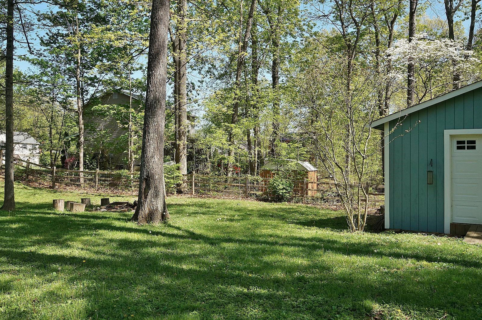 35 Oak Leaf Drive Blue Ridge, VA 24064 - Photo 35 of 36 a view of a backyard with a garden and trees